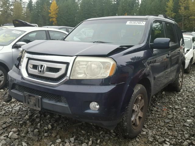 5FNYF48879B031957 - 2009 HONDA PILOT TOUR BLUE photo 2