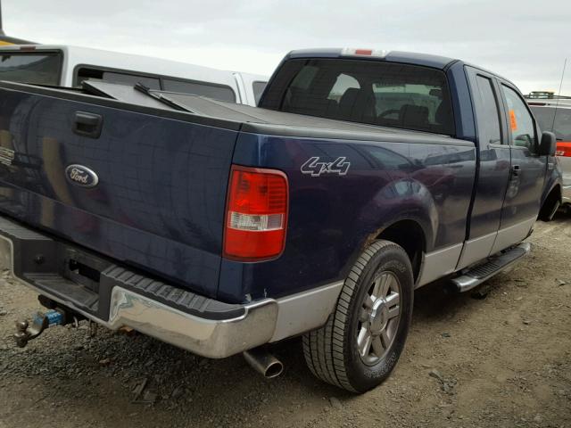 1FTPX14V68FA66406 - 2008 FORD F150 Կապույտ լուսանկար 4