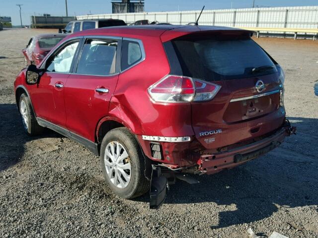 KNMAT2MV7FP553256 - 2015 NISSAN ROGUE S RED photo 3