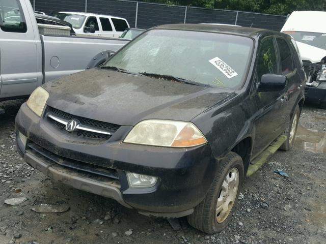 2HNYD18252H529181 - 2002 ACURA MDX BLACK photo 2