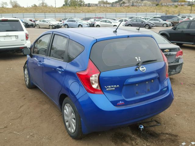 3N1CE2CP5FL383869 - 2015 NISSAN VERSA NOTE BLUE photo 3