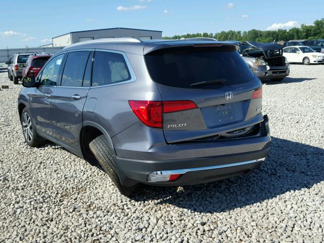 5FNYF6H98GB107929 - 2016 HONDA PILOT TOUR GRAY photo 3