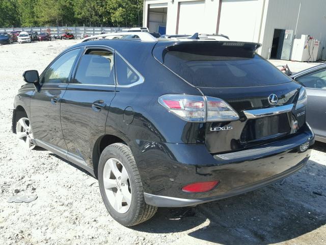 2T2BK1BA5AC033898 - 2010 LEXUS RX 350 BLACK photo 3