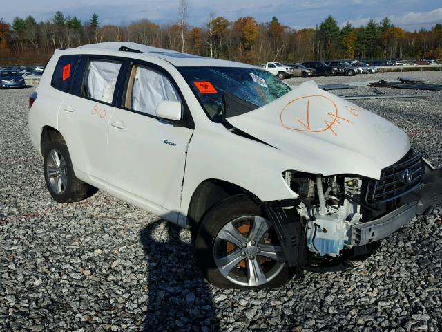 JTEES43A592129585 - 2009 TOYOTA HIGHLANDER WHITE photo 1