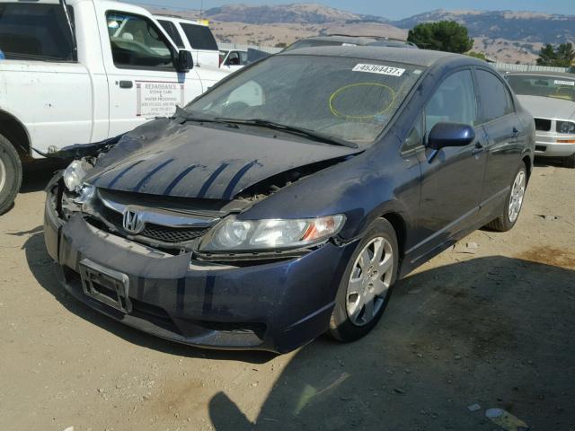 2HGFA1F51BH545267 - 2011 HONDA CIVIC BLUE photo 2