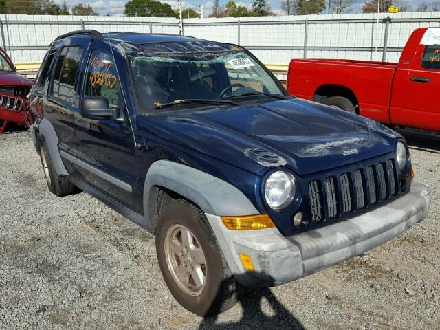 1J4GL48KX5W553367 - 2005 JEEP LIBERTY SP BLUE photo 1