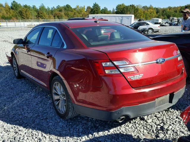 1FAHP2F83FG100865 - 2015 FORD TAURUS LIM RED photo 3