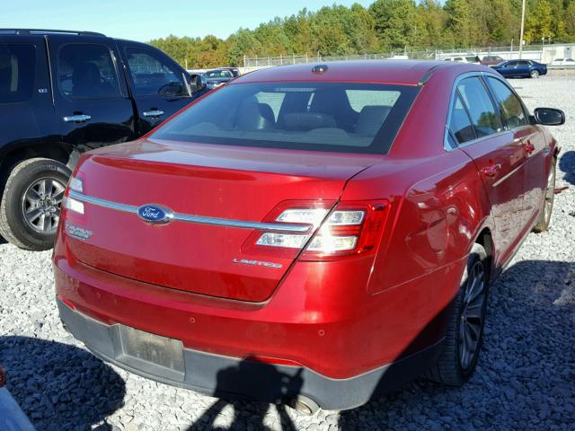 1FAHP2F83FG100865 - 2015 FORD TAURUS LIM RED photo 4