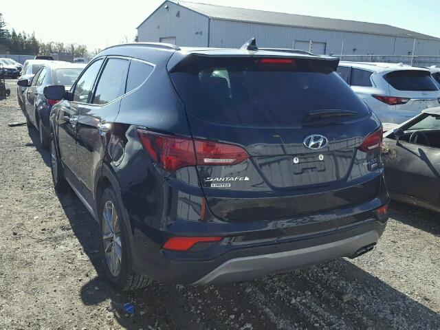 5XYZUDLAXHG444984 - 2017 HYUNDAI SANTA FE S BLACK photo 3