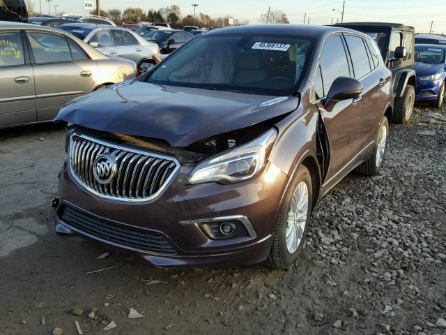 LRBFXASA0HD014730 - 2017 BUICK ENVISION P BROWN photo 2