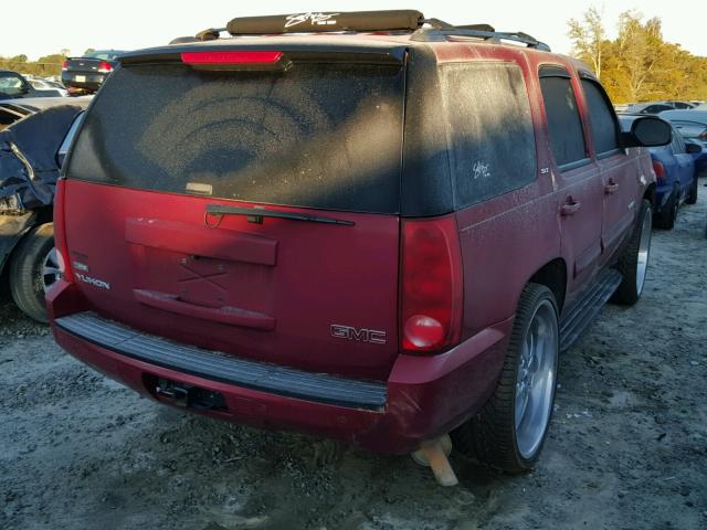 1GKFC13087R361876 - 2007 GMC YUKON BURGUNDY photo 4