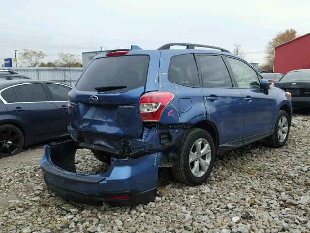 JF2SJCCC5GH558176 - 2016 SUBARU FORESTER 2 BLUE photo 4