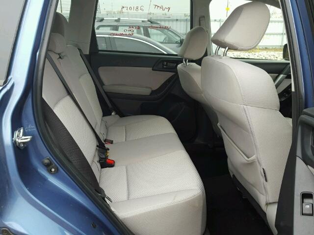 JF2SJCCC5GH558176 - 2016 SUBARU FORESTER 2 BLUE photo 6