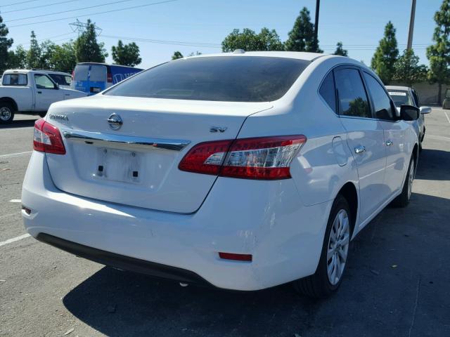 3N1AB7AP6FY284559 - 2015 NISSAN SENTRA S WHITE photo 4