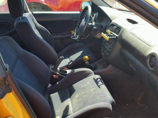 JF1GD29623G502578 - 2003 SUBARU IMPREZA WR YELLOW photo 5