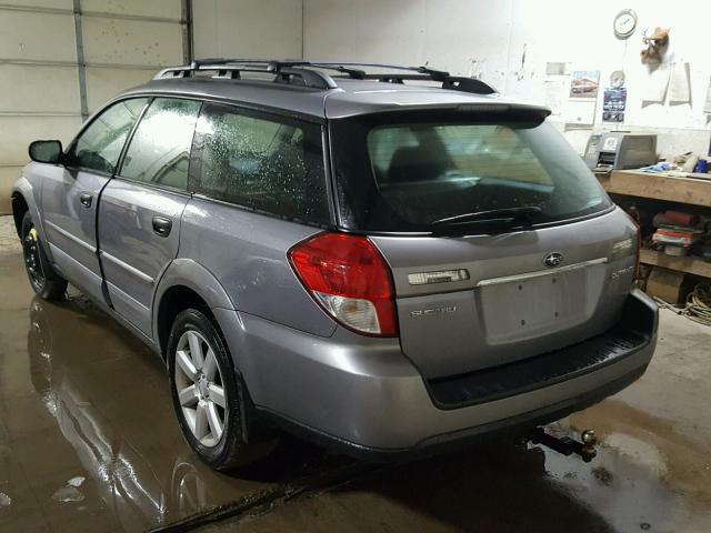 4S4BP61CX97344211 - 2009 SUBARU OUTBACK BLUE photo 3