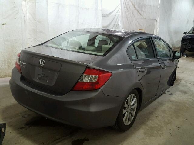 19XFB2F86CE336213 - 2012 HONDA CIVIC EX GRAY photo 4