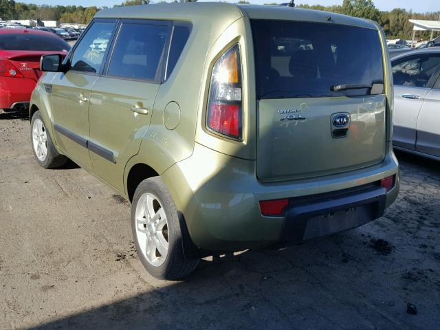 KNDJT2A28B7251396 - 2011 KIA SOUL GREEN photo 3