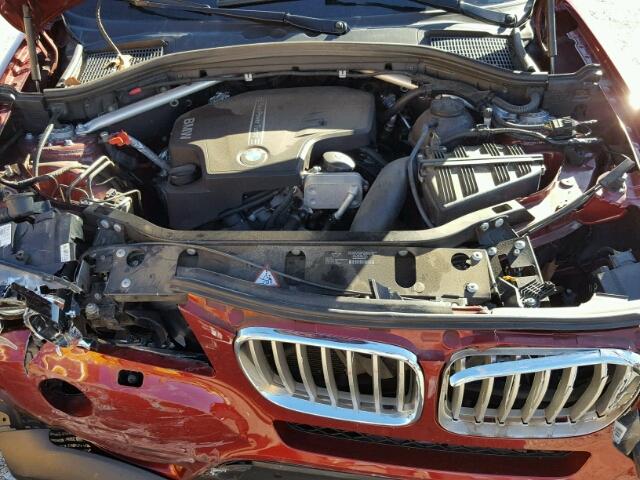 5UXWX9C5XE0D31212 - 2014 BMW X3 XDRIVE2 RED photo 7