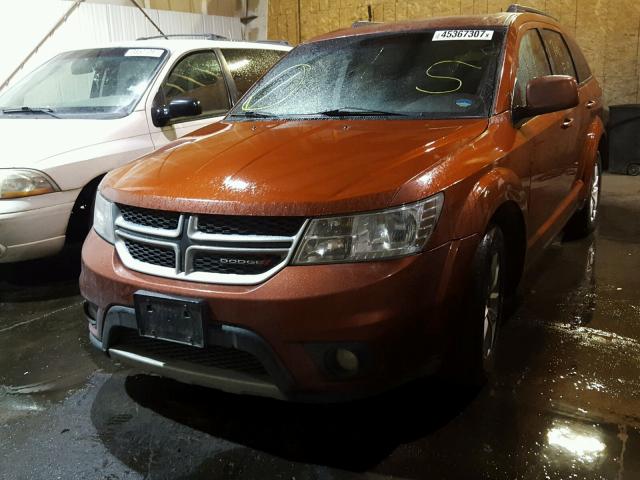 3C4PDDBG5DT712470 - 2013 DODGE JOURNEY SX ORANGE photo 2