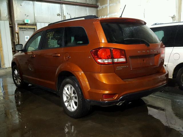 3C4PDDBG5DT712470 - 2013 DODGE JOURNEY SX ORANGE photo 3