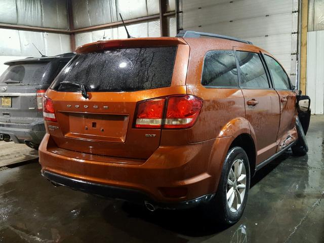 3C4PDDBG5DT712470 - 2013 DODGE JOURNEY SX ORANGE photo 4