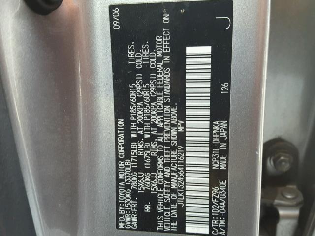 JTLKT324564116219 - 2006 TOYOTA SCION XB 石墨色 照片 10
