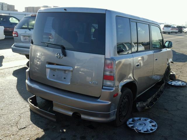 JTLKT324564116219 - 2006 TOYOTA SCION XB CHARCOAL photo 4