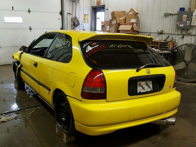 2HGEJ6442YH102332 - 2000 HONDA CIVIC DX YELLOW photo 3