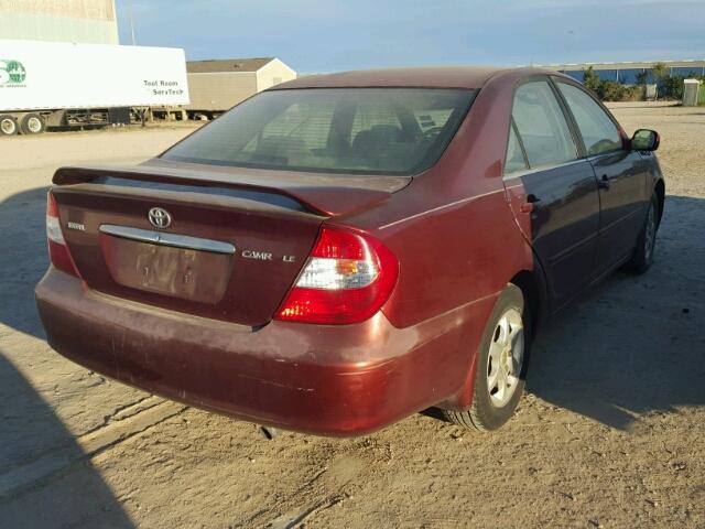 4T1BE32K23U141803 - 2003 TOYOTA CAMRY LE RED photo 4
