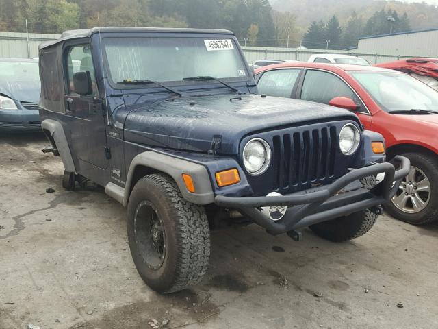 1J4FA49S96P782599 - 2006 JEEP WRANGLER / BLUE photo 1