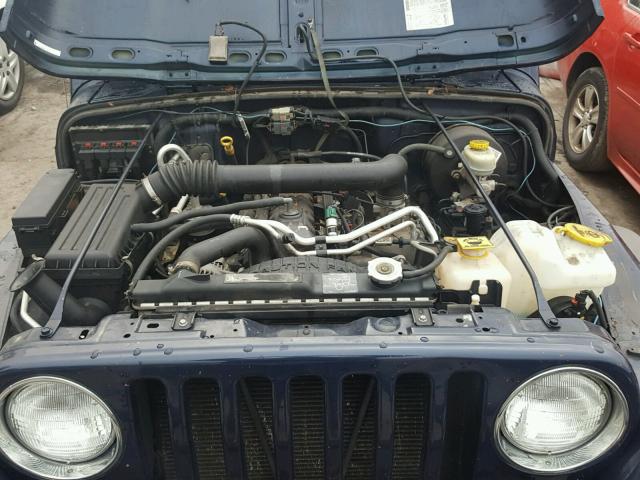 1J4FA49S96P782599 - 2006 JEEP WRANGLER / BLUE photo 7