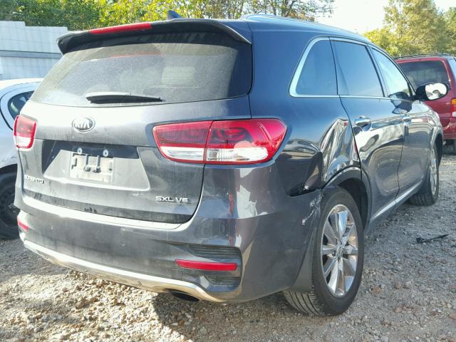 5XYPKDA53GG181206 - 2016 KIA SORENTO SX GRAY photo 4