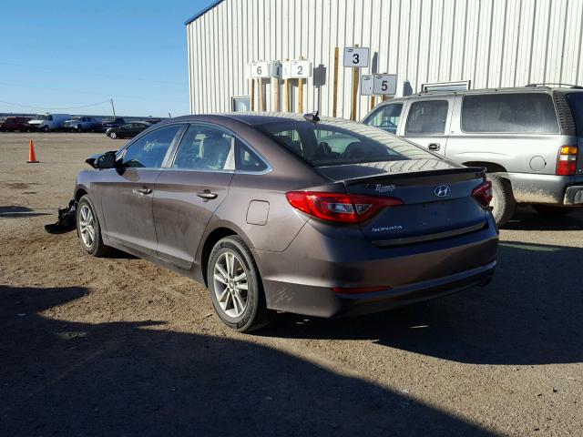 5NPE24AF6GH315487 - 2016 HYUNDAI SONATA SE GRAY photo 3