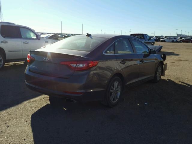 5NPE24AF6GH315487 - 2016 HYUNDAI SONATA SE GRAY photo 4