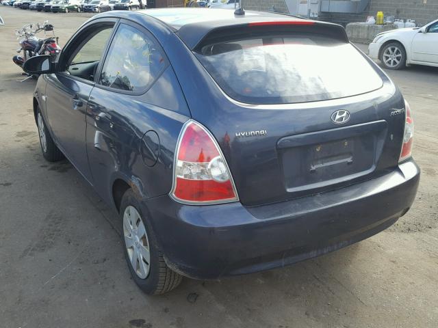 KMHCM36C17U011415 - 2007 HYUNDAI ACCENT GS BLUE photo 3