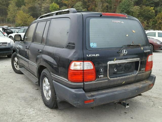 JT6HT00W6W0020543 - 1998 LEXUS LX 470 BLACK photo 3