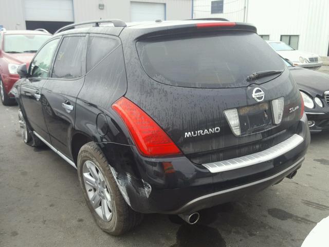 JN8AZ08W07W618577 - 2007 NISSAN MURANO SL BLACK photo 3