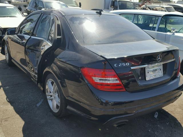 WDDGF4HB0ER303119 - 2014 MERCEDES-BENZ C 250 BLACK photo 3