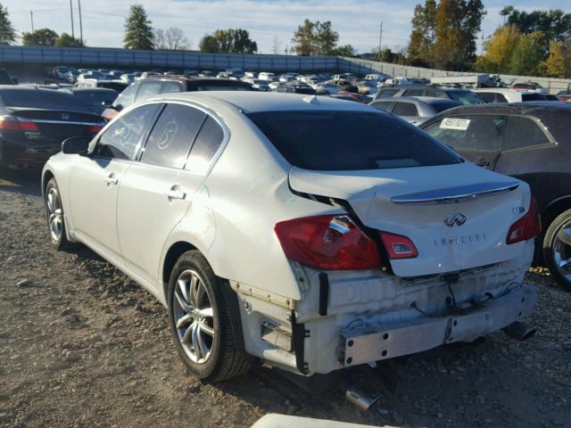 JNKBV61F88M269172 - 2008 INFINITI G35 WHITE photo 3