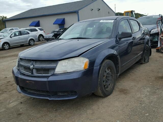 1B3LC46K68N612143 - 2008 DODGE AVENGER BLUE photo 2