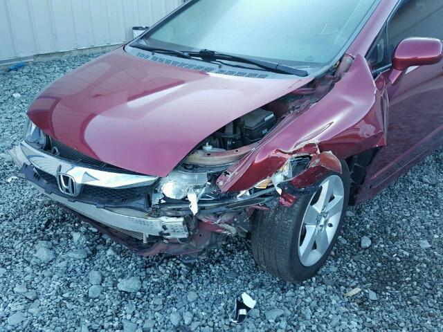 2HGFA1F66AH513146 - 2010 HONDA CIVIC RED photo 9