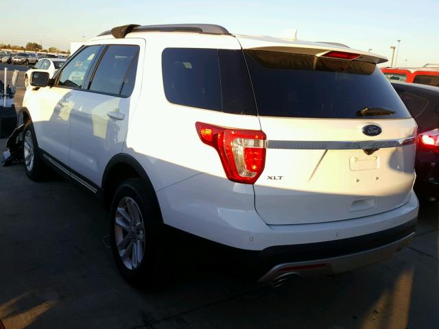 1FM5K7D82HGC77403 - 2017 FORD EXPLORER X WHITE photo 3