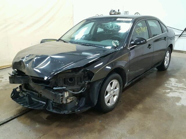 2G1WT58K181331716 - 2008 CHEVROLET IMPALA BLACK photo 2