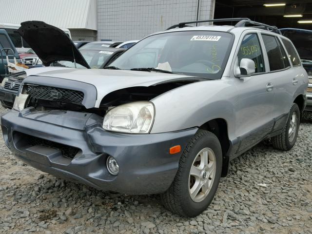 KM8SC13E44U767874 - 2004 HYUNDAI SANTA FE G SILVER photo 2