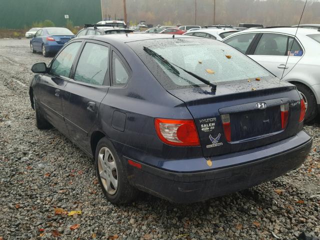 KMHDN56D3EU132143 - 2005 HYUNDAI ELANTRA BLUE photo 3