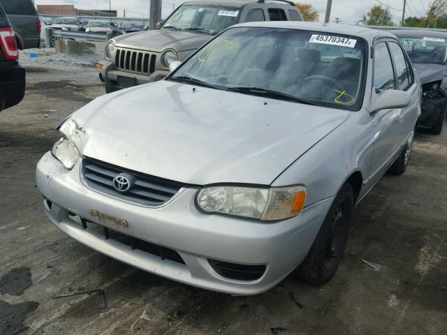 1NXBR12E11Z505094 - 2001 TOYOTA COROLLA CE SILVER photo 2