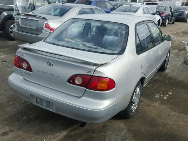 1NXBR12E11Z505094 - 2001 TOYOTA COROLLA CE SILVER photo 4