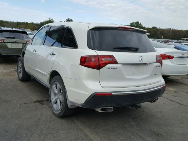 2HNYD2H6XBH510120 - 2011 ACURA MDX TECHNO WHITE photo 3