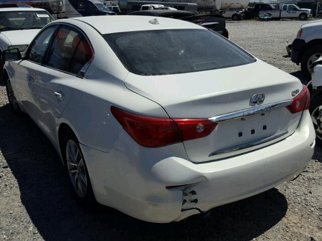 JN1BV7AP3EM688285 - 2014 INFINITI Q50 BASE WHITE photo 3